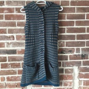 Boho chic hippie hooded tunic sweater